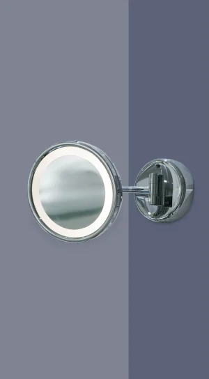 Serena-Collection Wall-retractable Round Framed Vanity LED Mirror