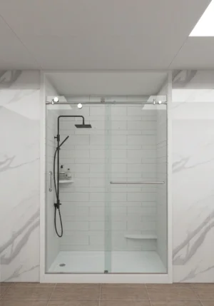 Atlantic Series Shower Door LP-140 <br><span>Stainless Steel Shower Door</span>