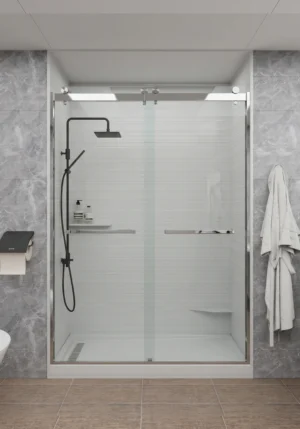 Pacific Series Shower Door LP-155 <br><span>Stainless Steel Shower Door</span>