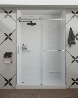 Atlantic Series Shower Door LP-209 <br><span>Stainless Steel Shower Door</span>